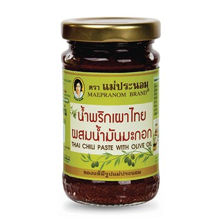 แม่ประนอม น้ำพริกเผาไทยผสมน้ำมันมะกอก 114 กรัม