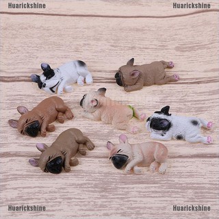 ของเล่นฟิกเกอร์ huarickshine ฝรั่งเศส Bulldog Sleepy corgis Dog