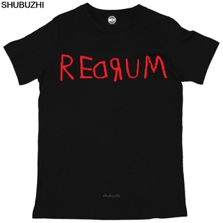 เสื้อยืดผ้าฝ้ายพิมพ์ลายคลาสสิก เสื้อยืด พิมพ์ลาย REDRUM HALLOWEEN ตลก สําหรับผู้ชาย sbz8237