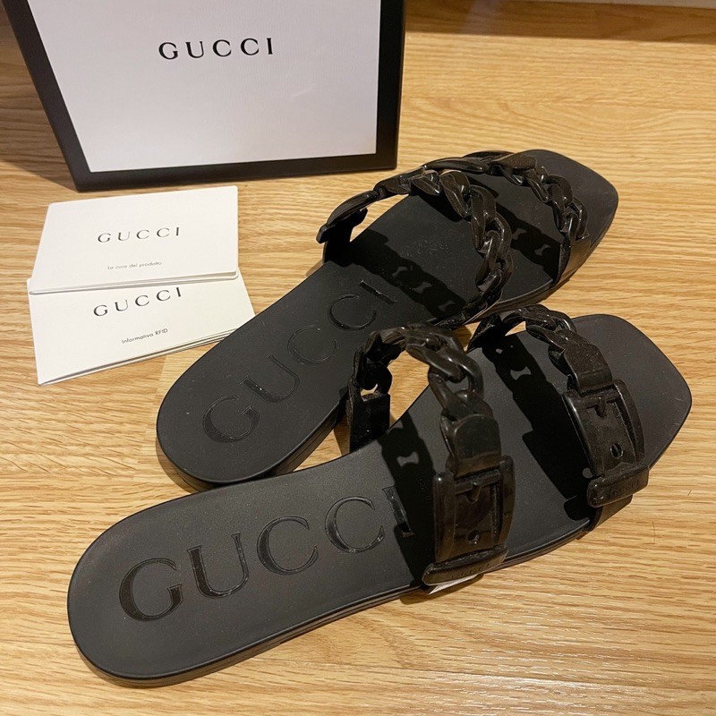 รองเท้า Gucci rubber sandal sz.38 (เท้าขนาด 39 ใส่ได้) ของแท้100%