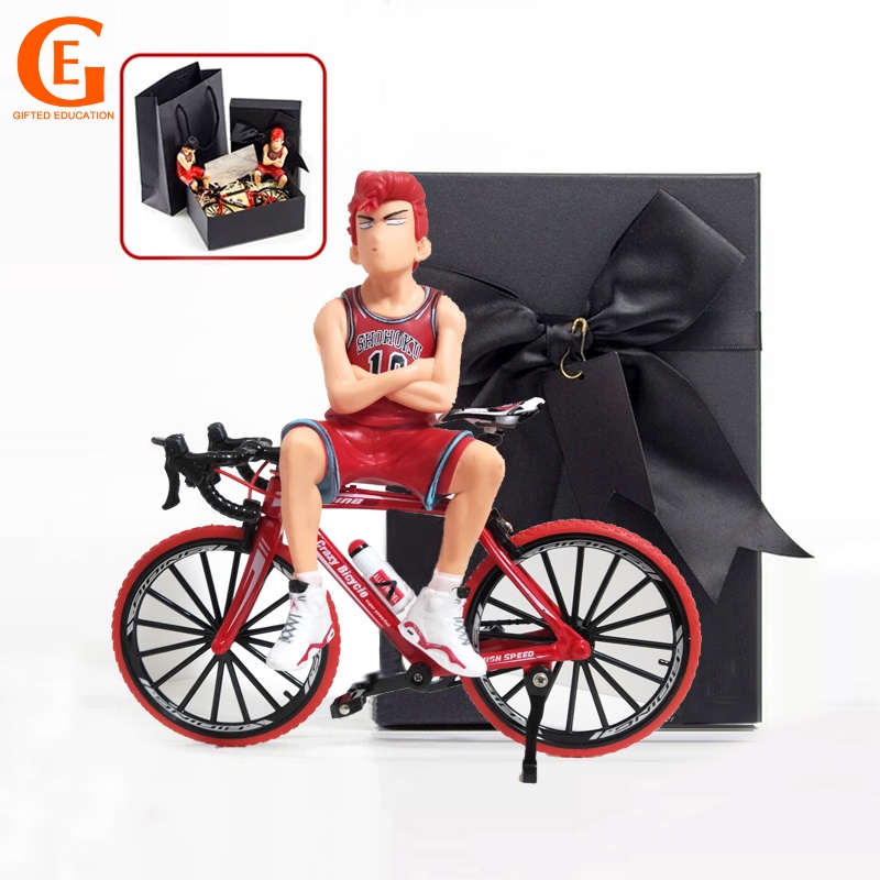 Alloy 1/10 Road Bicycle Model Folding Mountain Bike Metal Toy