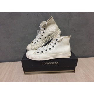 Converse All star crack leather hi beige แท้ มือ1