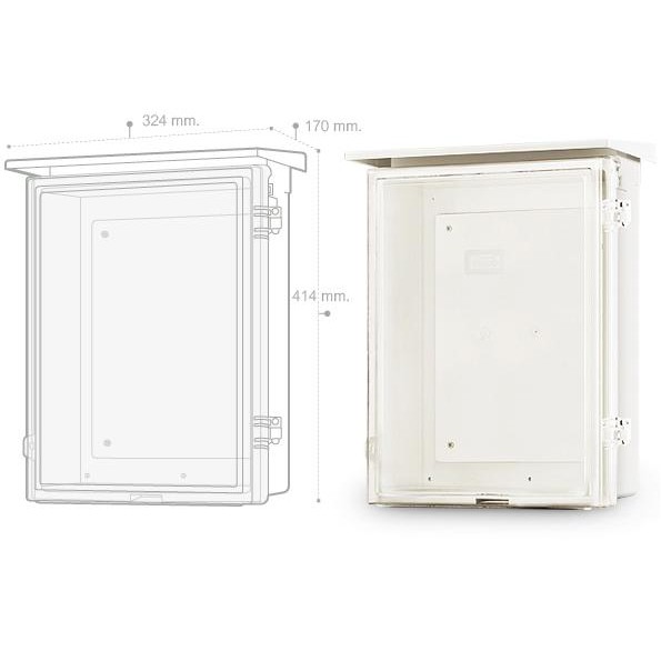 Nano ตู้พลาสติกกันน้ำ หน้าใส รุ่น nano103CW (ขนาด 41.4*32.4*17 CM) ตู้พลาสติก กันฝน