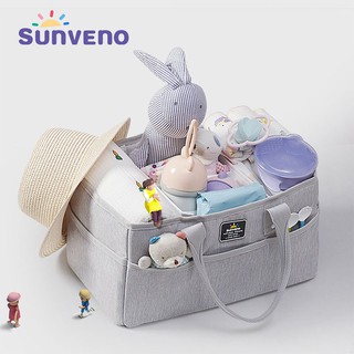 Sunveno กระเป๋าใส่ผ้าอ้อมเด็กทารก แบบพกพา สําหรับเปลี่ยนโต๊ะ และถุงเก็บผ้าอ้อมในรถยนต์