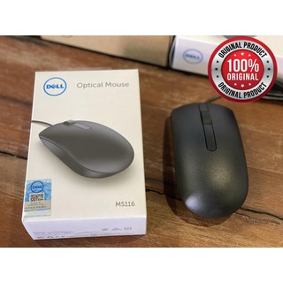 Dell Optical Mouse- MS116 ( BLACK) Original!! พร้อมกล่อง ของแท้100% ประกันศูนย์ไทย
