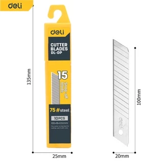 Deli ​คัตเตอร์ มีดคัตเตอร์ อเนกประสงค์ คัตเตอร์จิ๋ว 18mm พกพาง่ายๆ มีดคัทเตอร์โลหะผสมเหล็ก Cutter