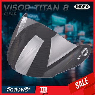 กระจกหมวกกันน็อค VISOR กระจกหมวก index (อินเด็กซ์) ชิวหน้า ชิลด์หน้า อะไหล่แท้ สำหรับ TITAN 8 สีใส กับ สีควันอ่อน