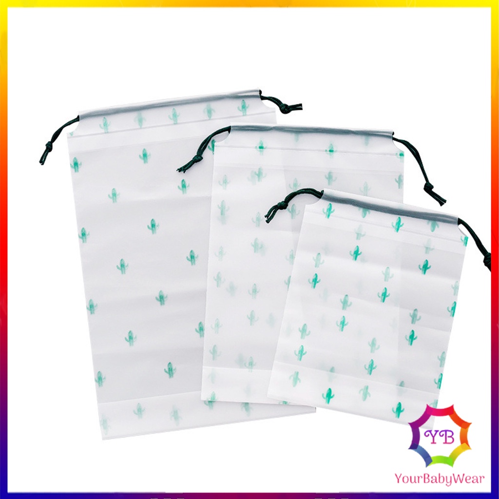 [READYJAKARTA] MULTIPURPOSE TRAVEL POUCH ORGANIZER MAKEUP BAG WATERPROOF COSMETIC BAG CACTUS 1028