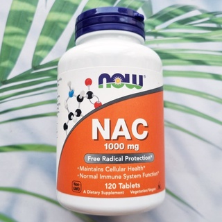 50% OFF ราคา Sale!!! EXP: 12/2023 NAC 1000 mg 120 Tablets (Now Food) N-Acetyl Cysteine อะเซทิลซิสเทอีน