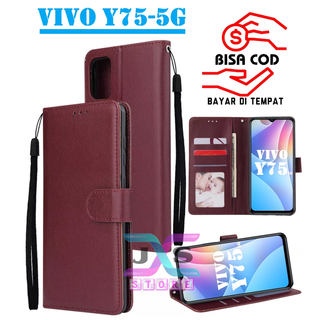 HP BOOK COVER สําหรับ VIVO Y75-5G / FLIP WALLET สําหรับ VIVO Y75-5G / ซองหนังสําหรับ VIVO Y75-5G