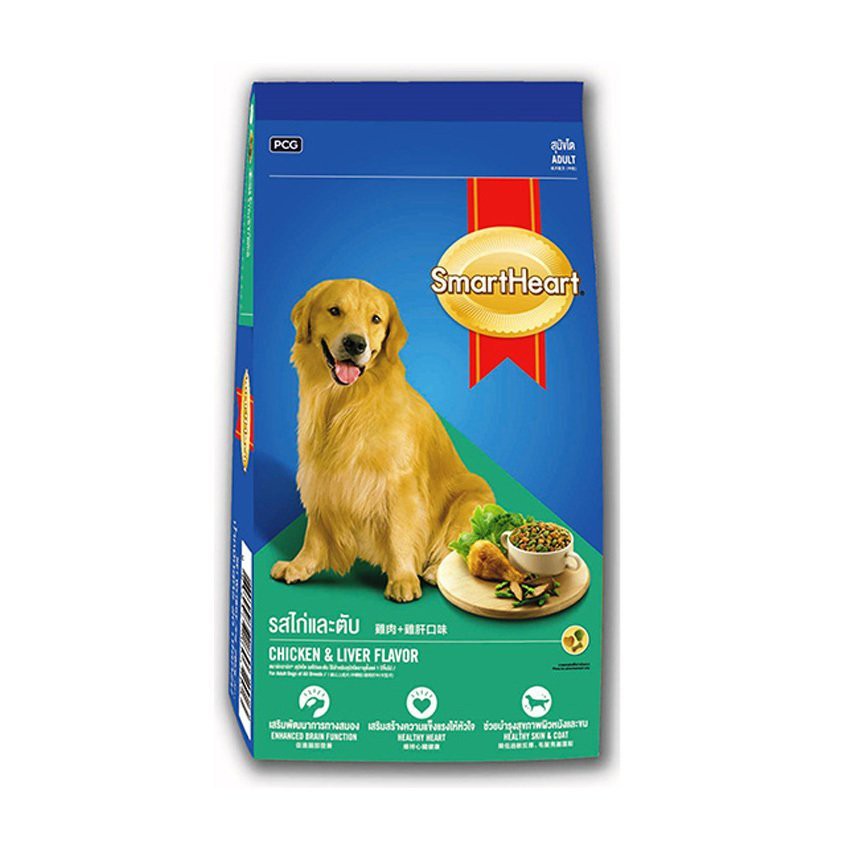 SmartHeart Dog Food Chicken & Liver Flavor for Adult dog 1.5 kg.