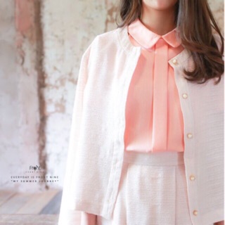 Frontnine.brand เสื้อคอบัว สี old rose