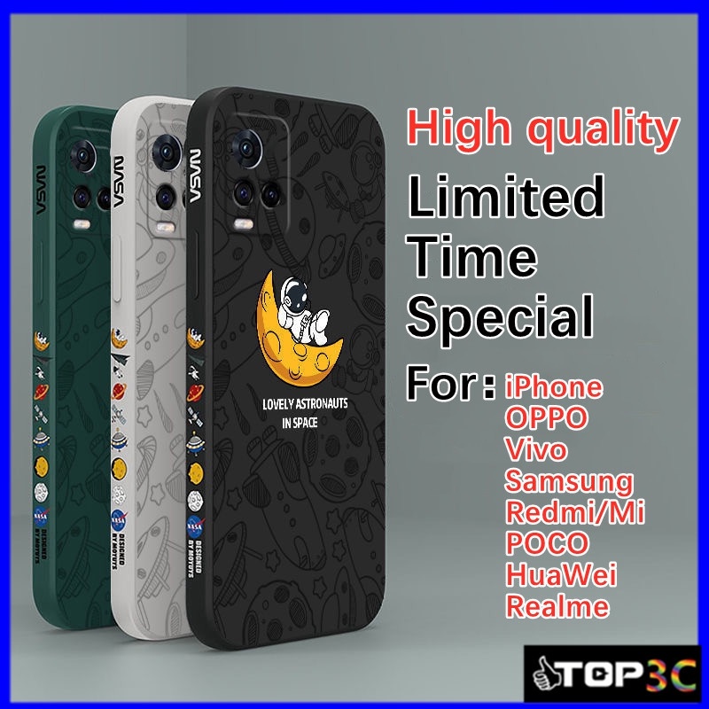 เคส Vivo Y21 / Y33S / Y21T / Y33T / T1X / V23 5G Y76 5G Y15A / Y15S / Y12S / Y12A Y20 V11i V15 V15 PRO V17 V20 V20 SE V21 V21E V21 5G Y17 Y15 Y12 Y11 Space Nasa เคสมือถือคู่รัก เคสโทรศัพท์ TKR