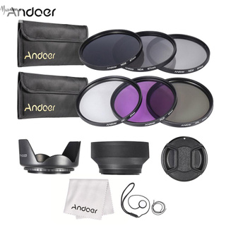 Andoer ฟิลเตอร์เลนส์ 67 มม . Uv + Cpl + Fld + Nd ( Nd2 Nd4 Nd8 ) พร้อมกระเป๋าผ้าทําความสะอาดเลนส์