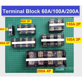 TERMINAL BLOCK  60A/100A/200A  1P/2P/3P/4P เทอร์มินอล บล็อก แผงต่อสายไฟ แรงดัน 600V