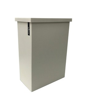 ถังขยะฝาสวิงเหลี่ยม-Slim 8ลิตรDKWHH-307P/6ขาวทึบ Swing Lid-Slim Waste Bin 8 liters, DKWHH-307P / 6, solid white