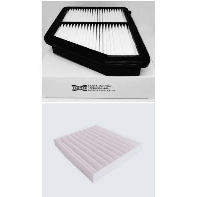 แพ็คคู่ถูกกว่า ไส้กรองอากาศ+กรองแอร์ สำหรับ HONDA CIVIC FC / FK 1.8