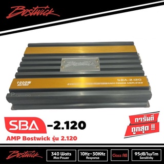 BOSTWICK SBA 2.120 เพาเวอร์แอมป์ แอมป์คลาสเอบี 2 ชาแนล แอมป์รถยนต์ แอมป์ ขับกลาง ขับแหลม Car Amplifier Class AB 2CH