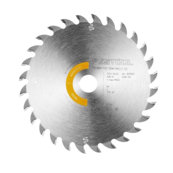 FESTOOL ใบเลื่อยวงเดือน Saw blade WOOD FINE CUT HW