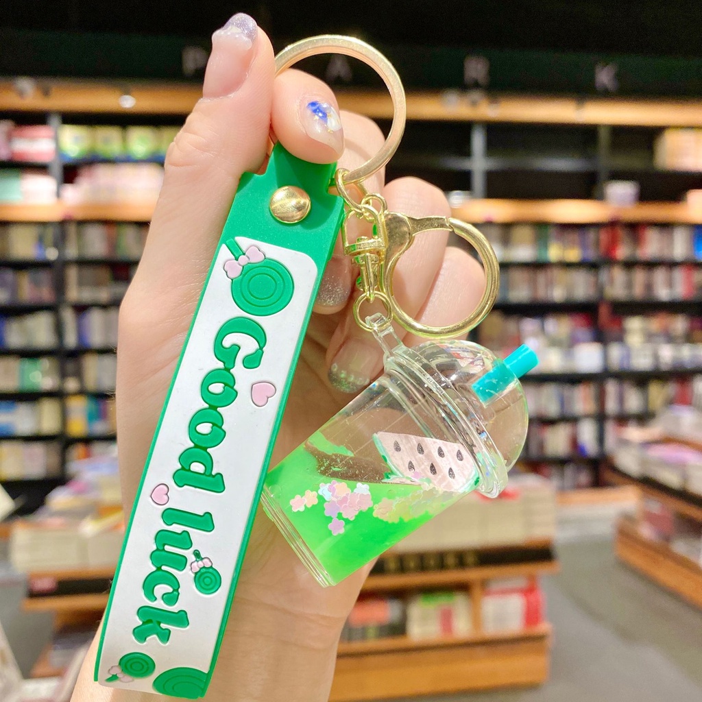 พวงกุญแจ จี้ขวดนม รูปสตรอเบอร์รี่ สับปะรด แบบสร้างสรรค์