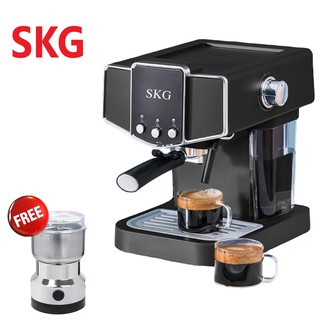 SKG เครื่องชงกาแฟสด รุ่น SK-1212  แถมฟรี!! เครื่องบดกาแฟ,ก้านชงกาแฟ,ถ้วยกรองกาแฟขนาด 1และ2 คัพ,ช้อนตักกาแฟ รับประกัน 1 ปี