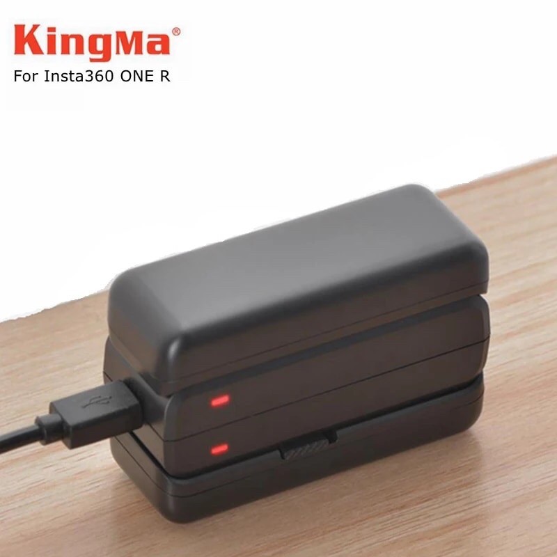 Kingma Insta360 ONE R RS 1190mAh Lithium Ion Battery Pack+All Edition Insta360 RS R Battery Charger