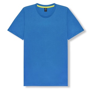 เสื้อยืดแขนสั้น คอกลม สีฟ้าทะเล
