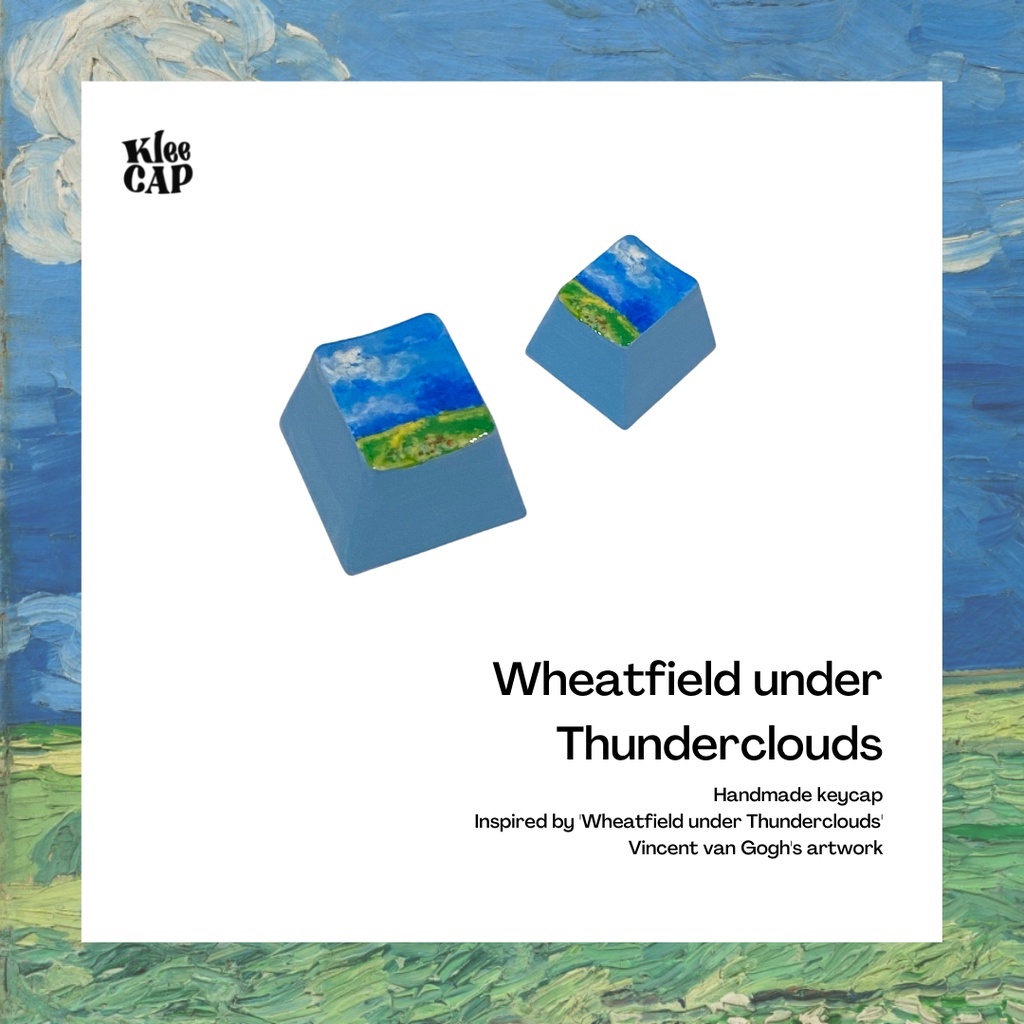 keycap แฮนด์เมด คีย์แคปลาย Wheatfield under Thunderclouds