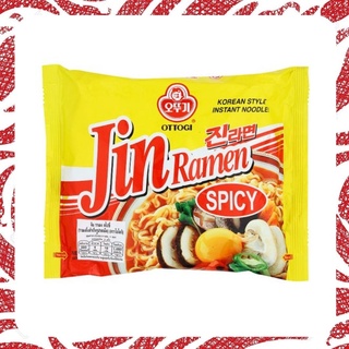 โอโตกิราเมงกึ่งสำเร็จรูปรสเผ็ด 120กรัม Ottogi Jin Ramen Spicy 120g.