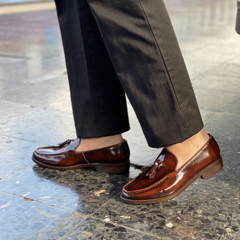 COSMOS SHOES รองเท้าหนังแบบสวม รุ่น Melbourne Tassel Loafers มีไซส์ใหญ่ถึงเบอร์ 48