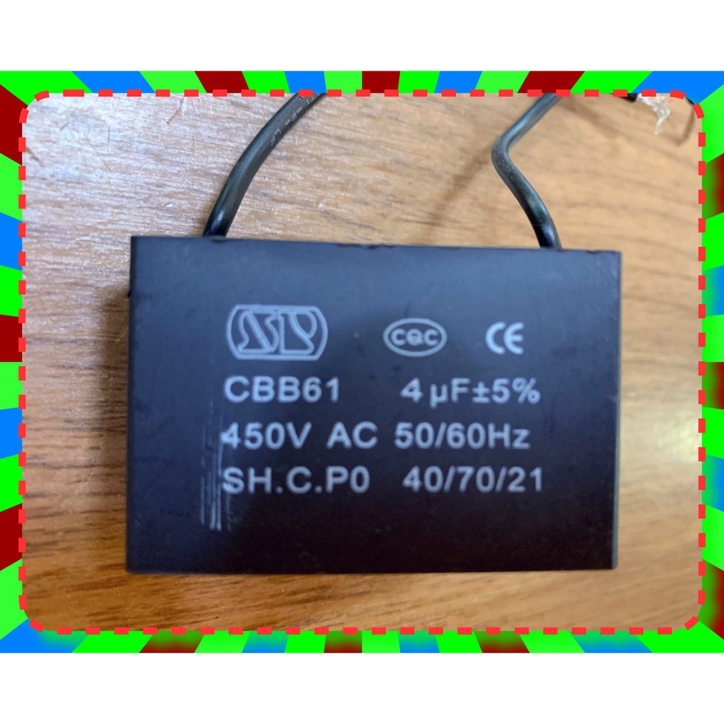 คาปาซิเตอร์ แค๊ปรันขนาด 4.0uF, / 400 450 VAC Capacitor แค๊ปรัน
