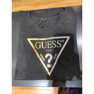 เสื้อยืด GUESS 100% S M L XL (ของผู้หญิง) ของแท้💯💯จากช็อป ผ้านิ่มยืดสบายหนาไม่บาง รุ่นนี้ขอบคอบางไม่รั้งคอ ลายสีกากเพชร