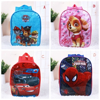 กระเป๋าเป้สะพายหลัง Paw Patrol กระเป๋านักเรียน Spider-Man แช่แข็งการ์ตูนกระเป๋านักเรียน