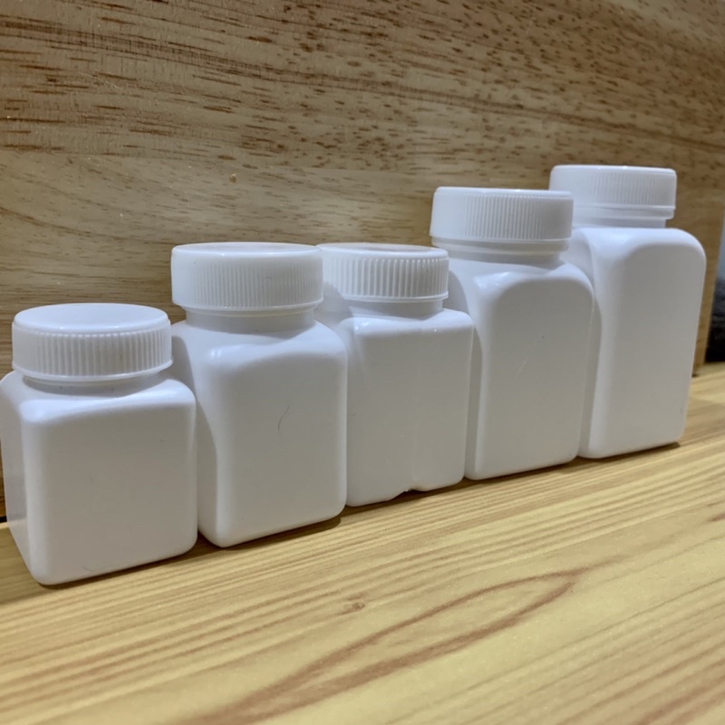 (แพ็คละ 10 ใบ) กระปุกพลาสติก ขวดเหลี่ยม ขนาด30 ml, 50 ml , 60 ml , 100 ml , 150 ml กระปุกยา ราคา ถูกที่สุด ดีลบีเคเค แกลเลอรีภาพที่ 7