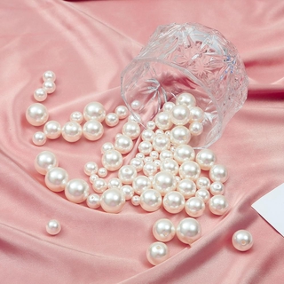 ลูกปัดมุกเทียม Abs 4-20 มม . 10-300 ชิ้น / ล็อตสําหรับทําเคร…