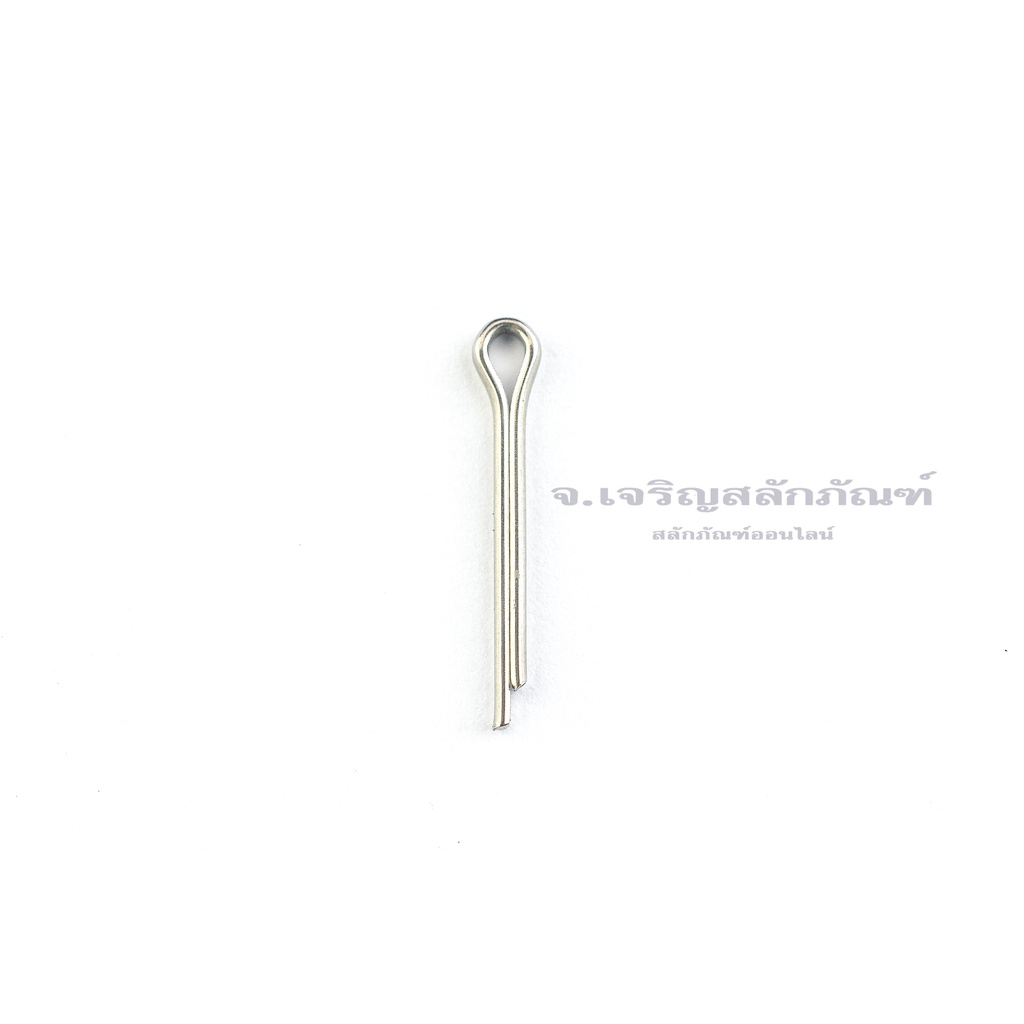 ปิ้น ขนาด 2.5 มิล (แพ็คละ 2 ตัว) ยาว 20 - 50 มิล ปิ๊นเสียบถ่างสแตนเลส พินเสียบล็อค (Stainless Steel Split Cotter Pin)