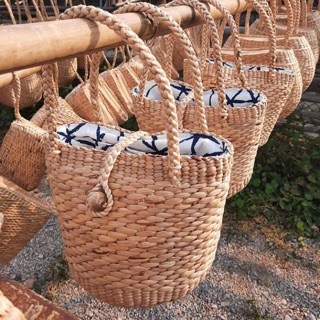 Hand bag Woven Summer 🐳  Beach bags 🏖  กระเป๋าผักตบชวา กระเป๋าสาน กระเป๋าไปทะเล ของขวัญ ของฝาก