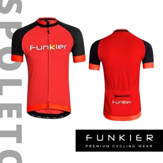 เสื้อจักรยานแขนสั้นผู้ชาย Funkier J-794 SPOLETO สีเเดง