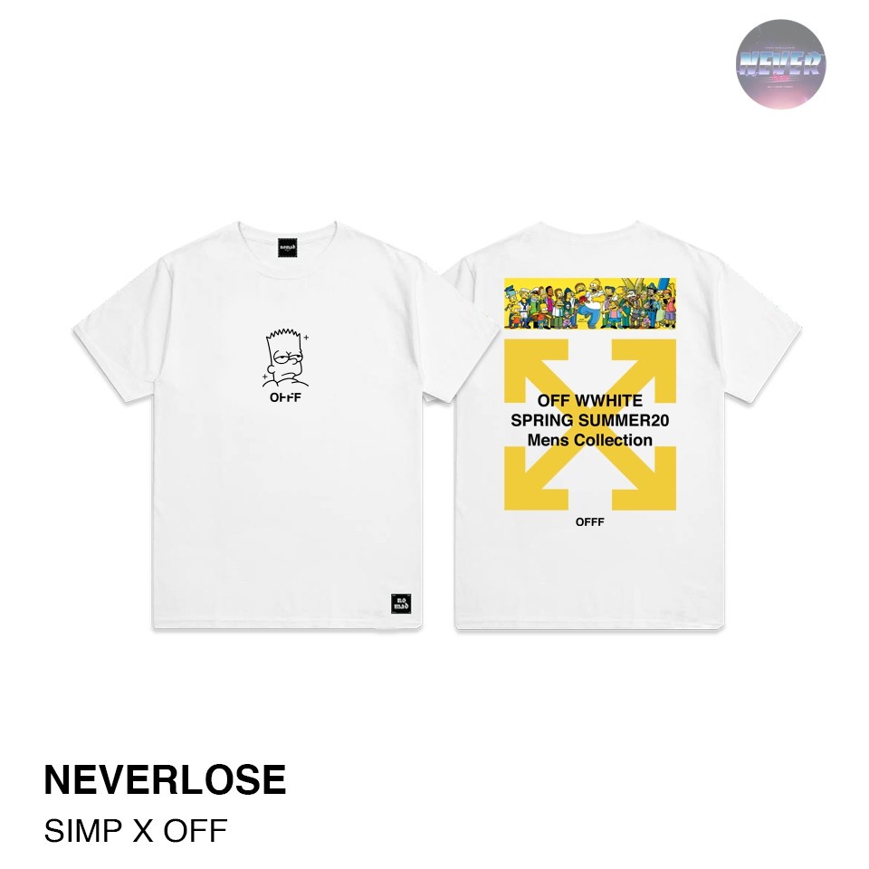 เสื้อยืดสกรีนลายแนวสตรีท SIMP x OFF Neverlose เสื้อผู้ชายผู้หญิง ...