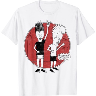 เสื้อยืดคอกลม แขนสั้น ผ้าฝ้าย 100% พิมพ์ลายอนิเมะ Beavis and Butt-Head สไตล์ยุโรป อเมริกัน สําหรับผู้ชายS-5XL