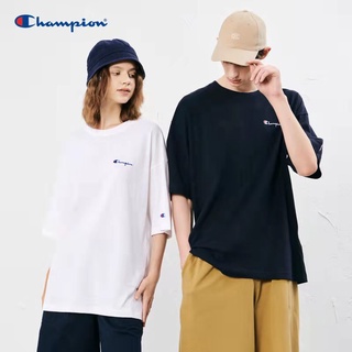 🚛 พร้อมส่ง เสื้อยืด CHAMPION T-SHIRT เสื้อยืดคอกลมแขนสั้นทรงหลวม แฟชั่นสำหรับหญิงชาย