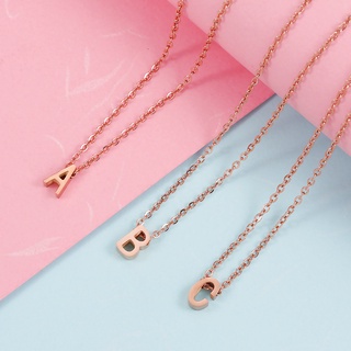 A.piece สร้อยคอตัวอักษร สร้อยตัวอักษร สร้อย alphabet สร้อยแสตนเลส Personal Necklace A-Z 26 ตัว