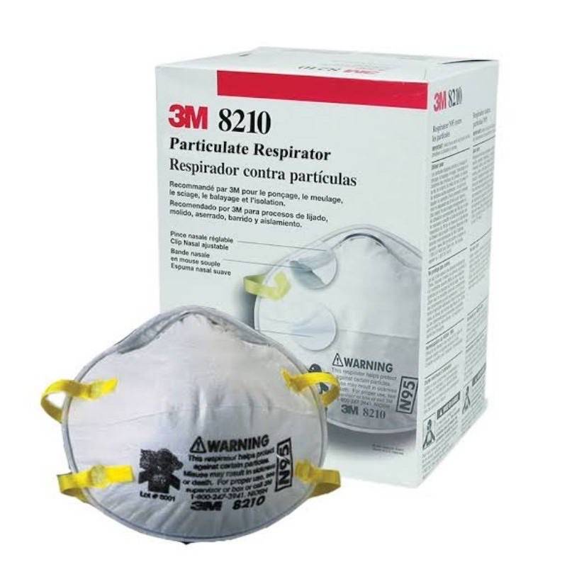 3M 8210 N95 Particulate Respirator หน้ากากป้องกันฝุ่นละอองมาตรฐาน N95 (20ชิ้น/1กล่อง)