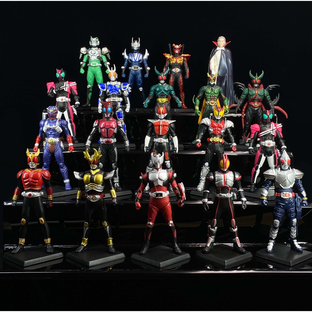 Bandai HG Stand Heisei กาชาปอง Kamen Rider Masked Rider Gashapon มดยืนฐาน ยืนฐาน Kuuga Agito Ryuki F