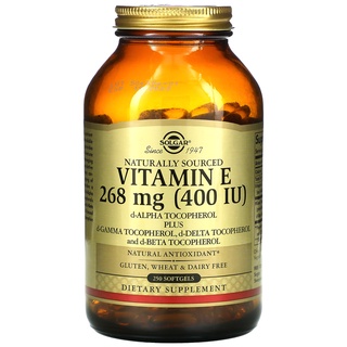 Solgar, Naturally Sourced Vitamin E 400 IU 250 Softgels