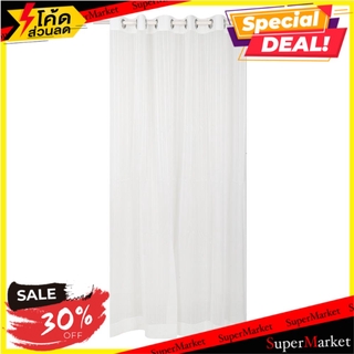 ผ้าม่านโปร่ง EYELET HOME L&amp;S BELLO 200X220 ซม. สีขาว ผ้าม่านประตู EYELET CURTAIN HOME L&amp;S BELLO 200X220CM WHITE