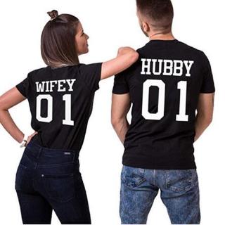 เสื้อวันพีช - เสื้อเชิ้ตHubbyและWifeyคู่TumblrTshirtsจับคู่คู่ของขวัญที่ดีที่สุดเสื้อยืดคู่ของขวัญว