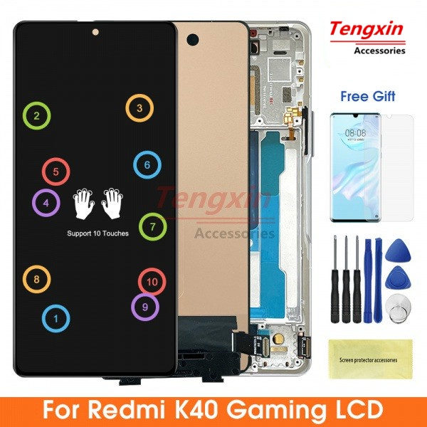 Lcd สําหรับ Xiaomi Redmi K40 Gaming จอแสดงผล LCD Touch Screen Digitizer Assembly อะไหล่สําหรับ Redmi