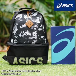 SALE กระเป๋าเป้ Asics สีดำลายพลาง น้ำหนักเบามาก ทนทาน จุของได้เยอะ กระเป๋าสะพาย ของแท้ 100%