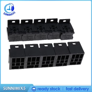 ฐานรีเลย์ 30A-80Amp 5 Pin 10 ชิ้น พร้อมขั้วต่อ 50 ชิ้น